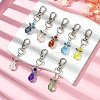 Angel Glass & Alloy Pendant Decoration HJEW-YW00026-01-5