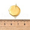 304 Stainless Steel Pave Natural Paua Shell Stud Earring Findings STAS-Z125-03G-3