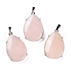 Natural Rose Quartz Pendants G-U002-01P-G-1