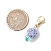 Flower Glass Seed Beads Beaded Pendant Decorations HJEW-MZ00196-02-3
