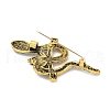 Snake Alloy Rhinestone Brooches for Backpack Clothes JEWB-Z040-01A-AG-2