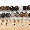 Natural Black Agate Beads Strands G-L555-04-6mm-6
