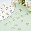 DELORIGIN DIY Stainless Steel Heart Dangle Earrings Making Kit DIY-DR0001-39-4