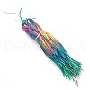 Rainbow Color Polyester Braided Adjustable Bracelet Making for Women BJEW-F454-02-4