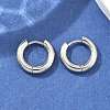 Tarnish Resistant 304 Stainless Steel Huggie Hoop Earrings EJEW-F111-14mm-P-4