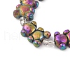 Electroplated Natural Pyrite Beads Strands G-Q187-02A-3