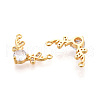 Brass Micro Pave Cubic Zirconia Pendants KK-N263-01G-2