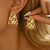 Alloy Hollow Flower Stud Earrings GR6330-1