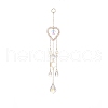 Glass Teardrop & Star Window Hanging Suncatchers HJEW-JM00905-01-2