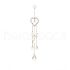 Glass Teardrop & Star Window Hanging Suncatchers HJEW-JM00905-01-2