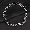 Tarnish Resistant Fashionable 304 Stainless Steel Engraved Vine Mother-son Chain Bracelets X-STAS-A028-B101P-1