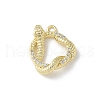 Brass Micro Pave Clear Cubic Zirconia Pendants KK-S505-03G-04-1