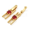 Rack Plating Brass Micro Pave Cubic Zirconia Watch Band Clasps KK-A234-016G-01-2