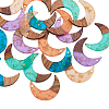 Transparent Resin & Walnut Wood Pendants RESI-CJ0001-79-6