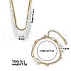 Stainless Steel Imitation Pearl Series Layered Bracelets & Necklaces Set for Women UT0560-1