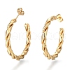 304 Stainless Steel Half Hoop Earrings EJEW-F257-11G-2