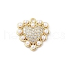 Brass Micro Pave Cubic Zirconia Pendants KK-E791-05G-1