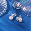 Natural Pearl Ear Studs EJEW-P286-02P-4