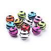 Mixed Zebra Striped Acrylic Beads X-SACR-C020-51-2