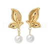 304 Stainless Steel Butterfly Wing Stud Earrings EJEW-S253-22G-2