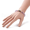 7Pcs 7 Style Natural & Synthetic Mixed Gemstone & Brass Beaded Stretch Bracelets Set BJEW-JB08997-5