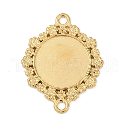 304 Stainless Steel Pendant Cabochon Settings STAS-D366-11G-1