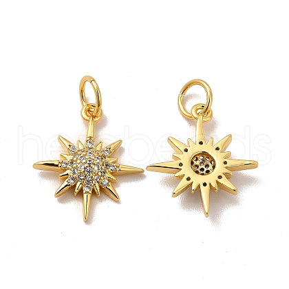 Rack Plating Eco-Friendly Brass Micro Pave Cubic Zirconia Pendants KK-A177-09G-1