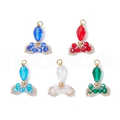 Transparent Glass Pendants PALLOY-MZ00725-1