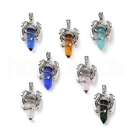 Bullet Shape Glass Pendants G-B042-05P-1