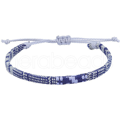Adjustable Bohemian Style Cotton & Linen Cord Braided Bracelets for Friendship OB0004-19-1