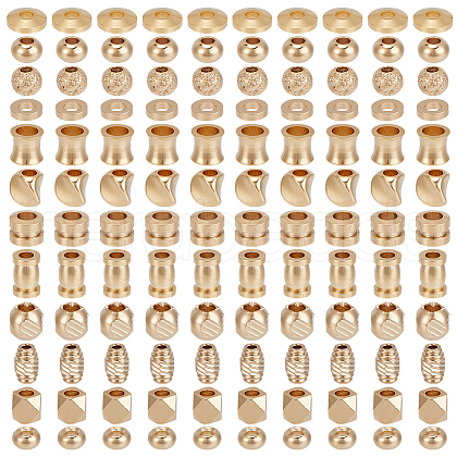 ARRICRAFT 120Pcs 12 Styles Brass Beads FIND-AR0005-38-1