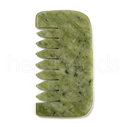 Natural Xiuyan Jade Massage Combs AJEW-K045-01B-1