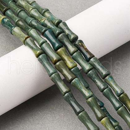 Natural Shoushan Jade Beads Strands G-L624-G01-12x5mm-1