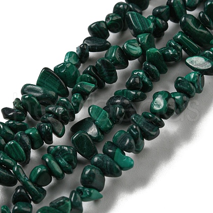 Natural Malachite Beads Strands G-G0003-B41-1