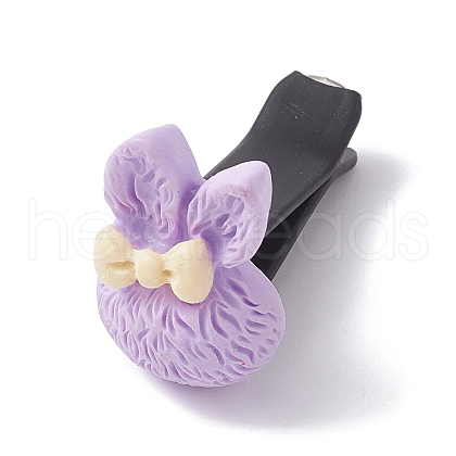 Rabbit with Bowknot Resin Car Air Vent Clips JEWB-BR00147-01-1