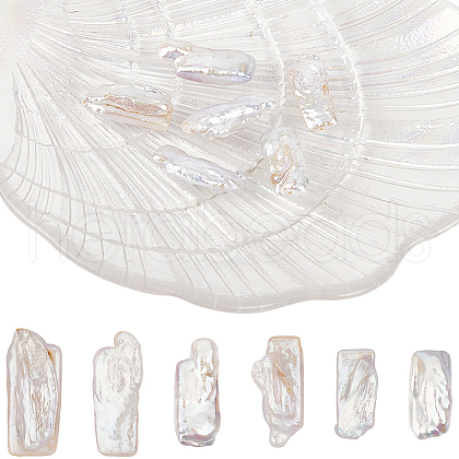 SUNNYCLUE 6Pcs Natural Keshi Pearl Beads PEAR-SC0001-23-1