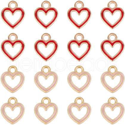 SUNNYCLUE 60Pcs 2 Colors Alloy Enamel Charms ENAM-SC0005-22-1