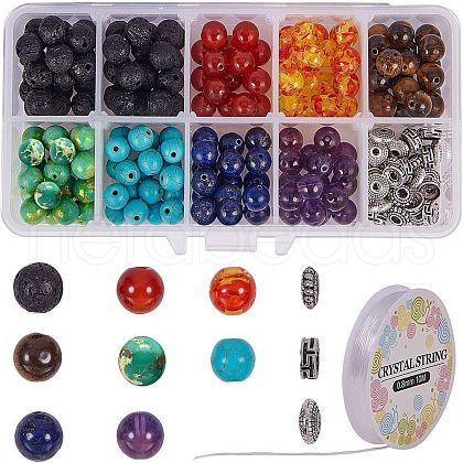 SUNNYCLUE DIY Chakra Style Bracelet Making DIY-SC0005-85-1