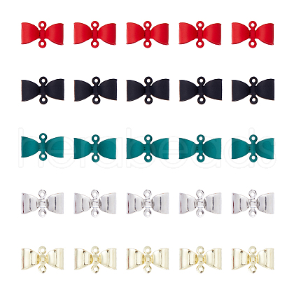 50Pcs 5 Colors Zinc Alloy Connector Charms FIND-FH0010-18-1