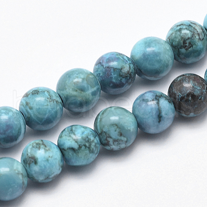 Natural Marble Beads Strands X-G-K211-6mm-E-1