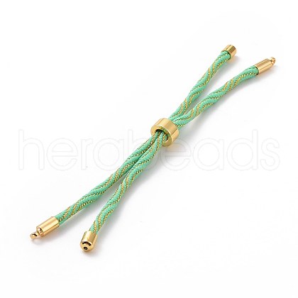 Nylon Cord Silder Bracelets MAK-C003-03G-06-1