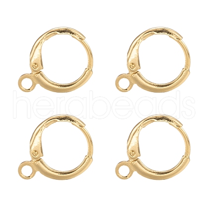 Brass Huggie Hoop Earring Findings KK-L179-04G-A-1