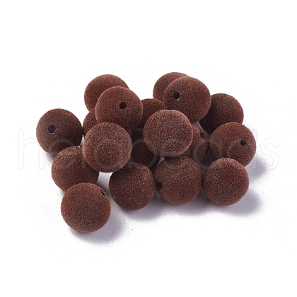 Flocky Acrylic Beads OACR-L011-C-02-1