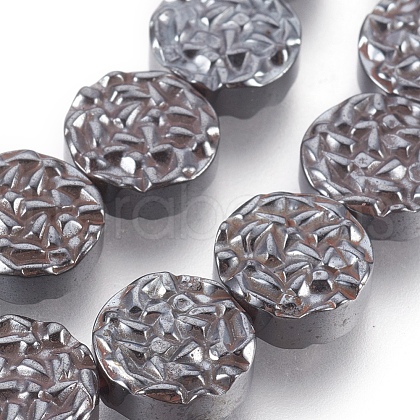 Electroplated Non-magnetic Synthetic Hematite Bead Strand G-E498-20A-02-1