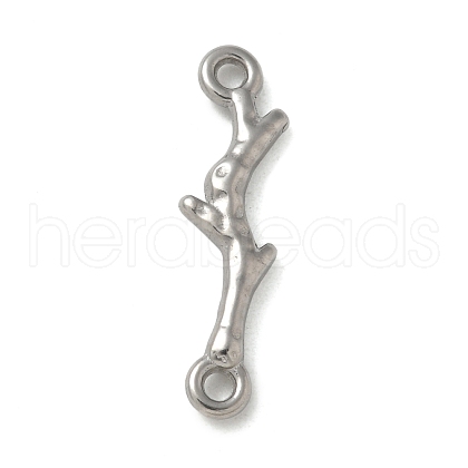 Anti-Tarnish 304 Stainless Steel Branch Connector Charms STAS-Q334-62P-1