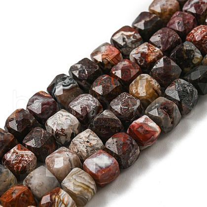 Natural Mexican Lace Agate Beads Strands G-NH0015-B02-01-1
