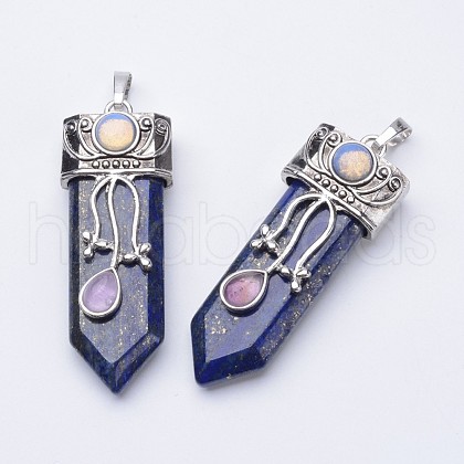 Natural Lapis Lazuli Big Pointed Pendants G-F340-05I-1