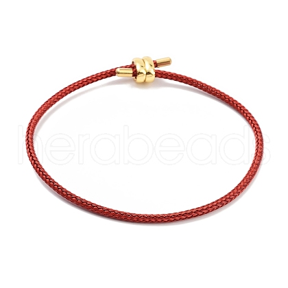Braided Steel Wire Bracelets Making BJEW-H610-02G-02-1