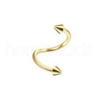 316L Surgical Stainless Steel Spiral Lip Rings with Spikes for Woman Men WGF7124-11-1