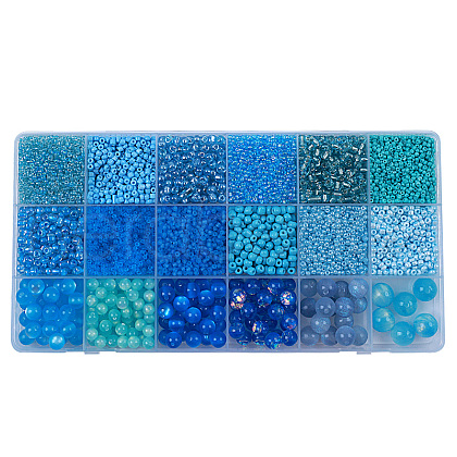 DIY 18 Style Resin & Acrylic Beads Jewelry Making Finding Kit DIY-NB0012-04D-1